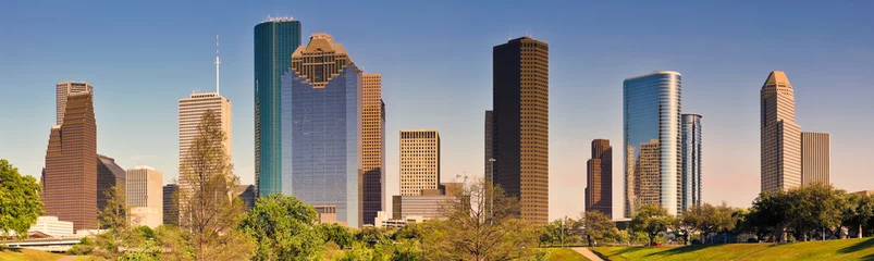 Deken met patroon Stadsgebouw Skyline van Houston