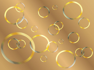 Beautiful modern circle abstract brown and gold background