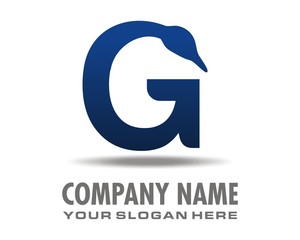 goose swan logo image vector