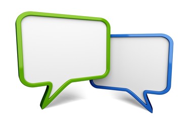 Discussion. 3D. 3D speech bubbles