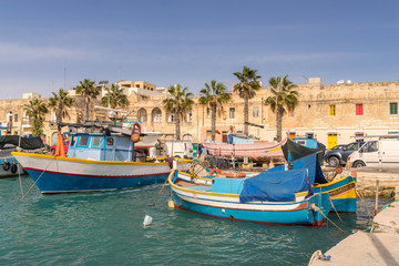 Fototapeta na wymiar Marsaxlokk in Malta