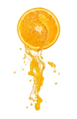 Papier Peint photo autocollant Jus éclaboussures de jus d& 39 orange
