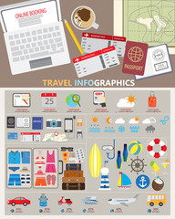 Fototapeta na wymiar travel planing infographic