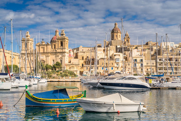 Naklejka premium Birgu Marina and waterfront in Valletta