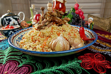 Uzbek  pilaf .
