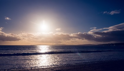 Sunset on the beach