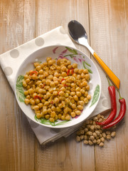 chickpea with hot chili pepper