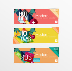 Set of banners with stickers, labels and elements for sale
