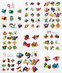 Obraz premium Vector set of paper graphics