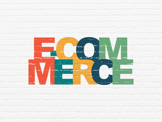 Finance concept: E-commerce on wall background
