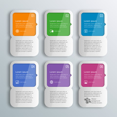 Infographics Web Banner & Label Design #6-Step Process