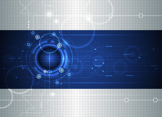 Obraz premium Vector illustration Abstract futuristic circuit board