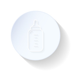 Fototapeta premium Baby feeding bottle thin lines icon