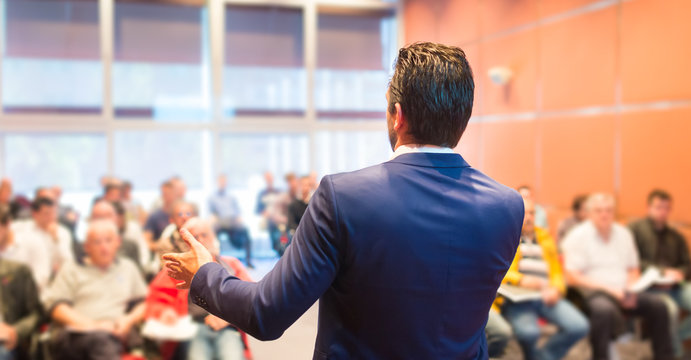 Speaker at Business Conference and Presentation.