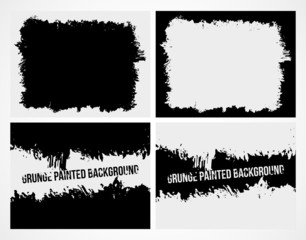 Set of abstract grunge frame texture background and banner