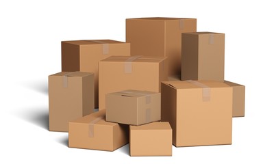 Box. 3D. Cardboard Packages