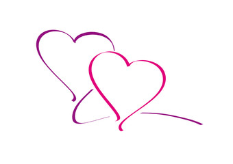 doppelherz - lila - pink