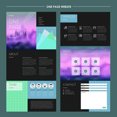 abstract one page website template design