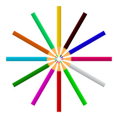 Naklejka premium color pencil