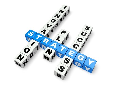 Business. 3D. Strategy crossword