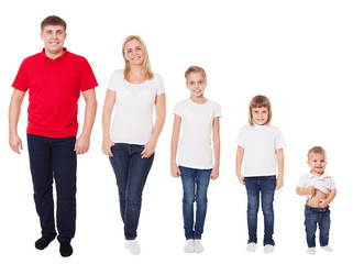 Obraz premium Happy family mum, dad and kids