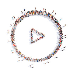 people in the form of play.