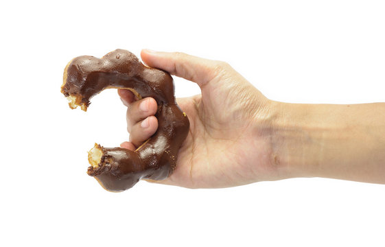 hand hold donuts