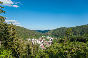 Blick vom Weißenstein mit Kloster und Dom Sankt Blasius, Sankt