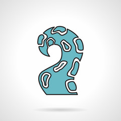 Blue single tentacle vector icon