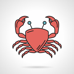 Red crab vector icon