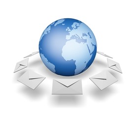 Naklejka premium Internet. 3D. Global Communications II