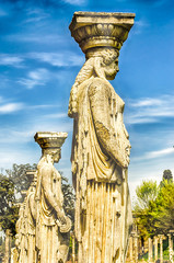 Statues of the Caryatides at Villa Adriana (Hadrian's Villa), Ti