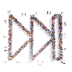 people in the form of an icon playback.