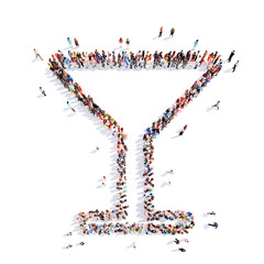 people in the form of glass.