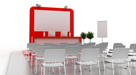 Empty exhibition stand