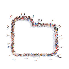 people in the form of a folder.