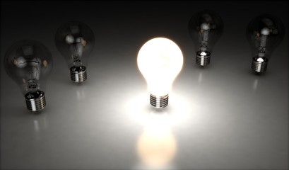 Light Bulb. 3D. Lightbulbs