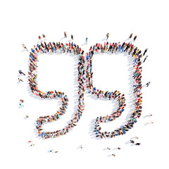 people in the form of quotes.