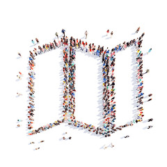 People in the form of an abstract symbol business.