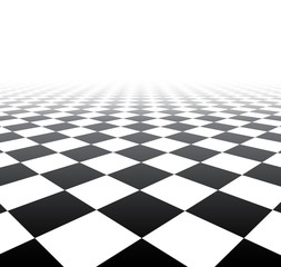 Naklejka premium Perspective checkered surface.
