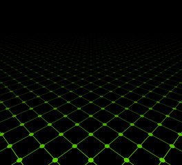Perspective grid dark surface.