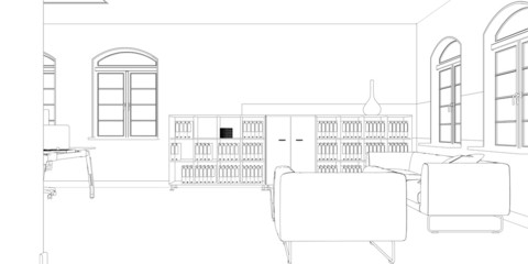 Entwurf modernes Büro