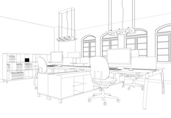 Entwurf modernes Büro