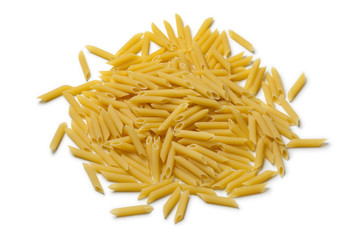 Heap of Italian penne rigate