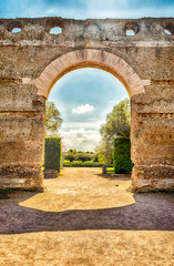 Historical Walls inside Villa Adriana (Hadrian's Villa), Tivoli,