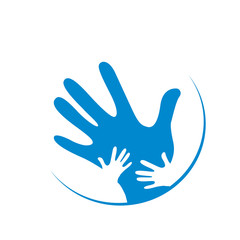 Obraz premium children and father hands together
