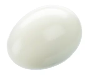 Outdoor-Kissen Boiled egg isolated on white. With clipping path. © Tim UR