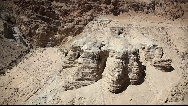 Qumran caves where Dead Sea Scrolls were found