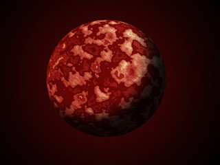Red planet in space