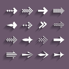 Fototapeta premium set of the different arrow icons